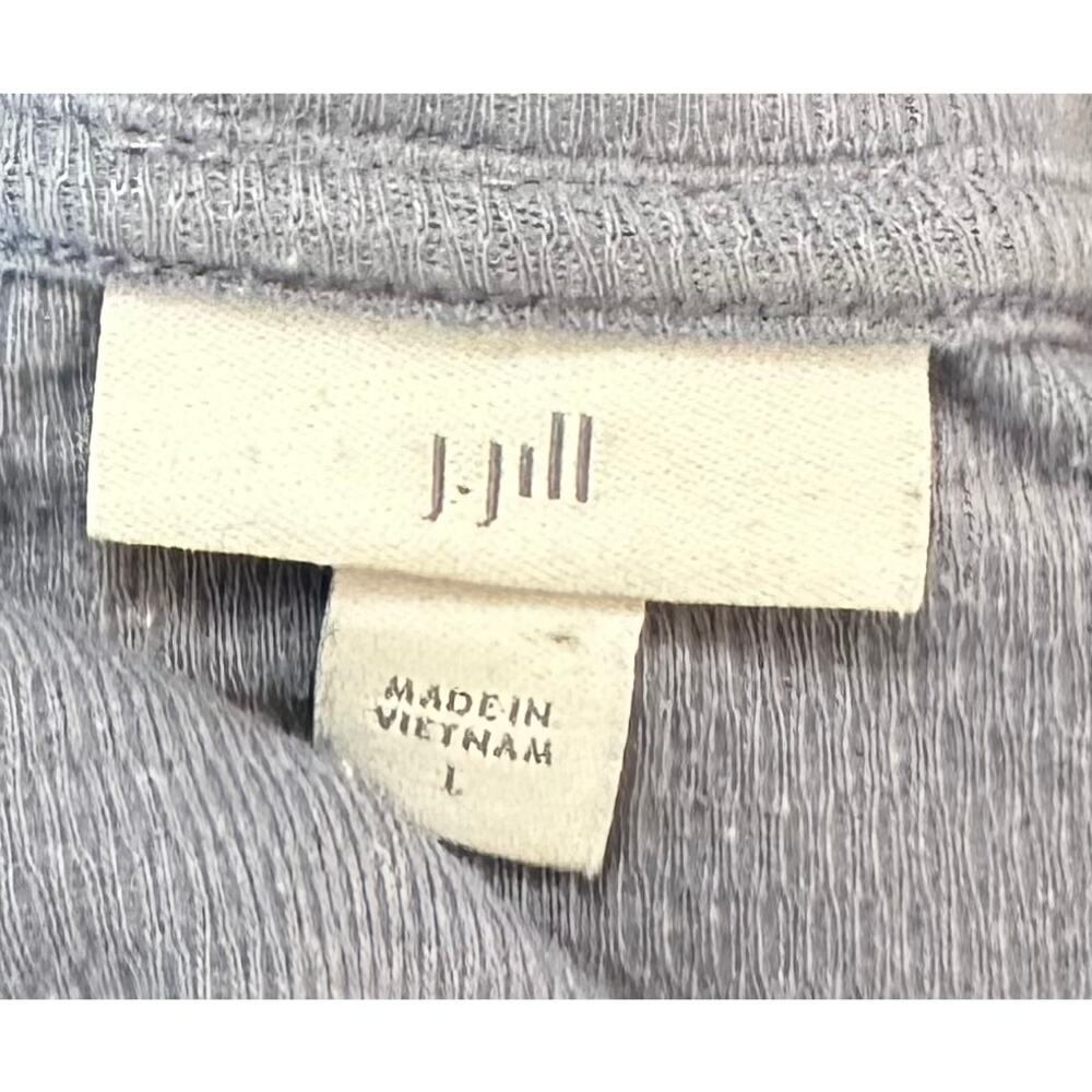 J. Jill Textured Knit Pocket Tunic Top Blue Size L - Picture 9 of 10